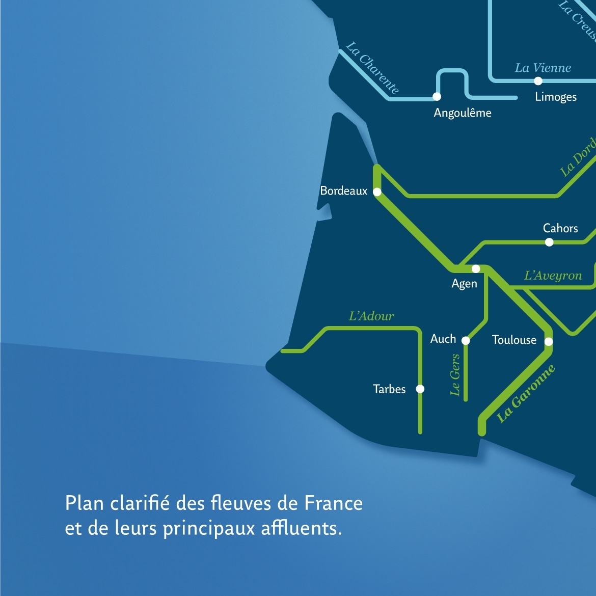 Infographie Le plan du réseau fluvial de France par Nicolas