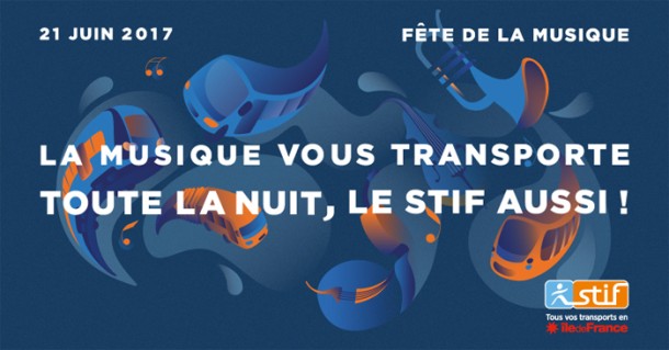 STIF's print campaign during "Fête de la Musique 2017"
