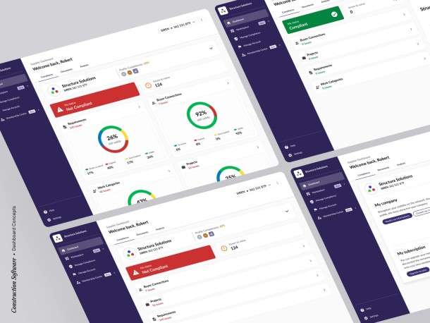 Construction Software - Dashboard Concepts
