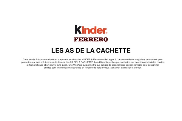 FERRERO. KINDER - ACTIVATION DIGITALE 2