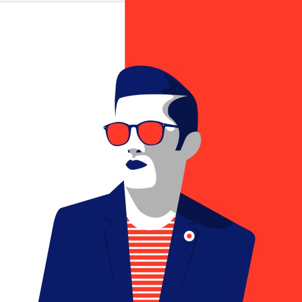 Hommes à lunette