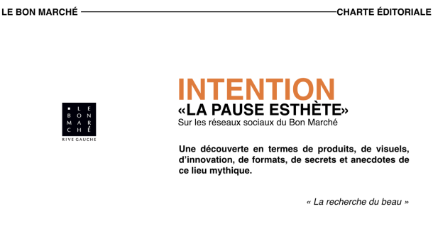 Le Bon Marché - Editorial charter / Social Media