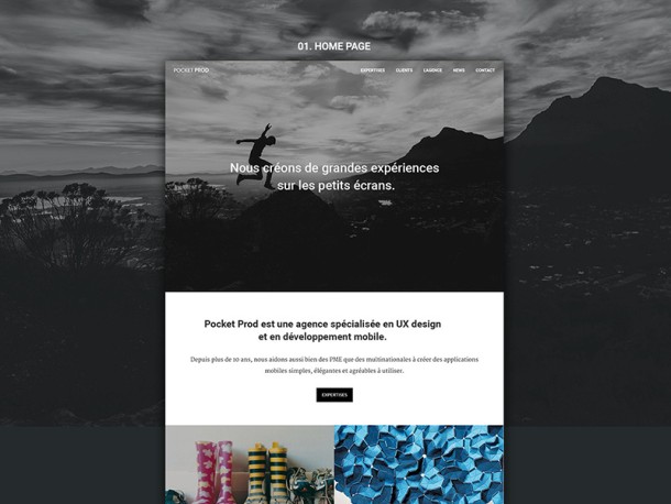 Pocket prod - UX/UI agency showcase website